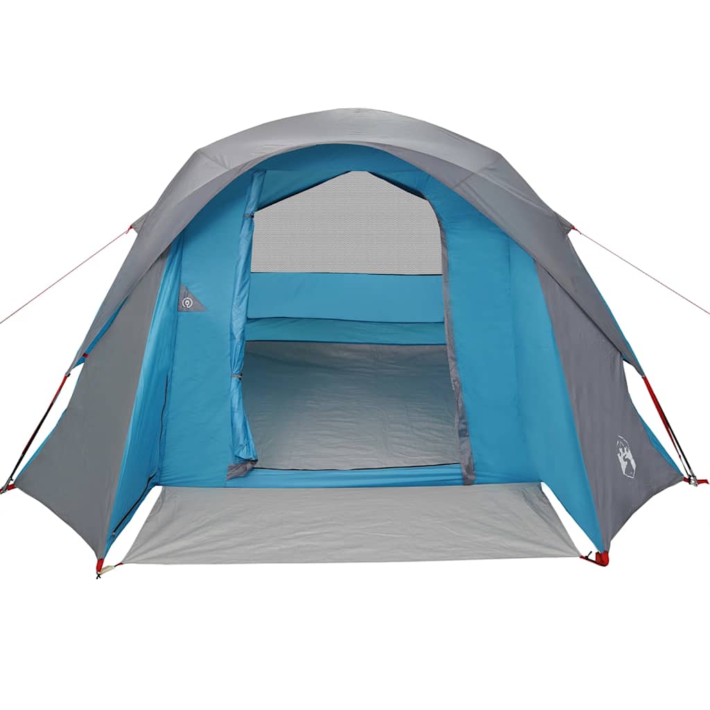Campingtelt 4 personer blå vanntett