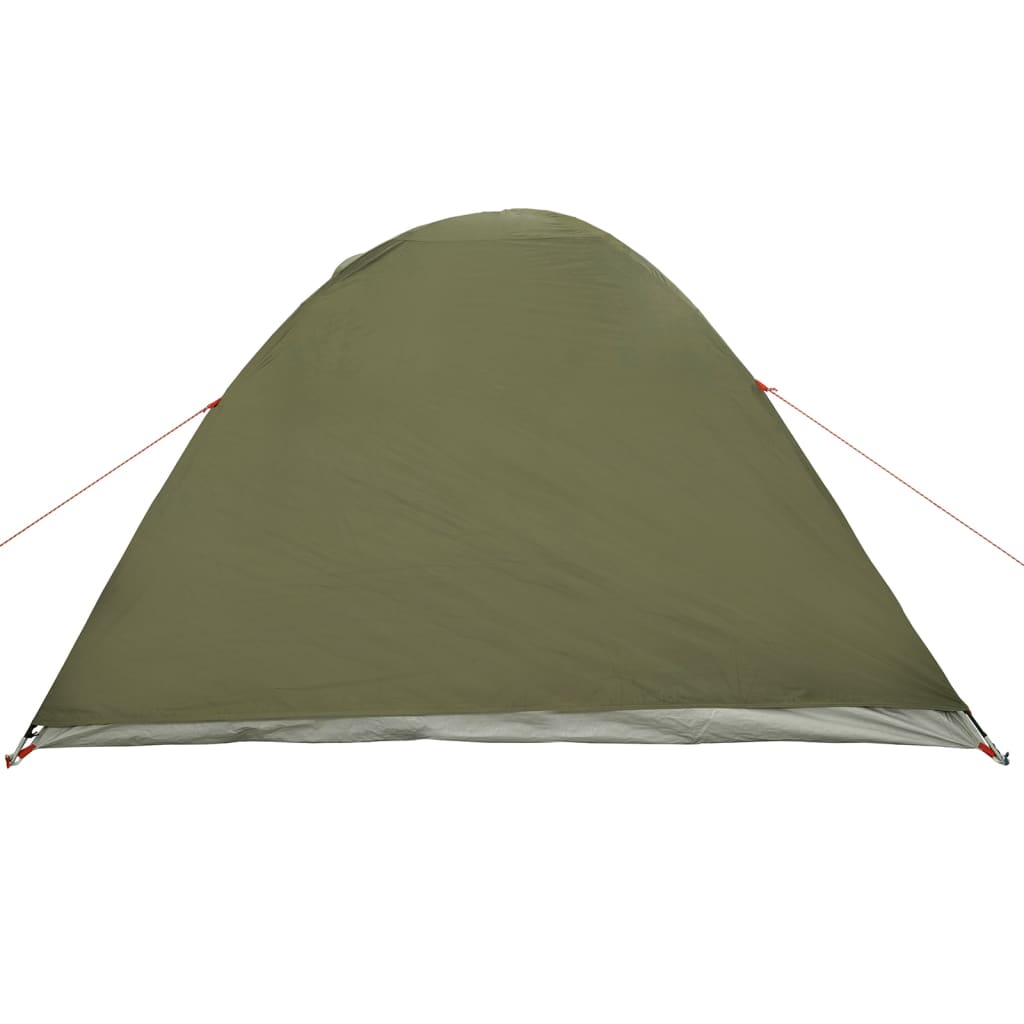 Kuppeltelt for camping 4 personer olivengrønn vanntett