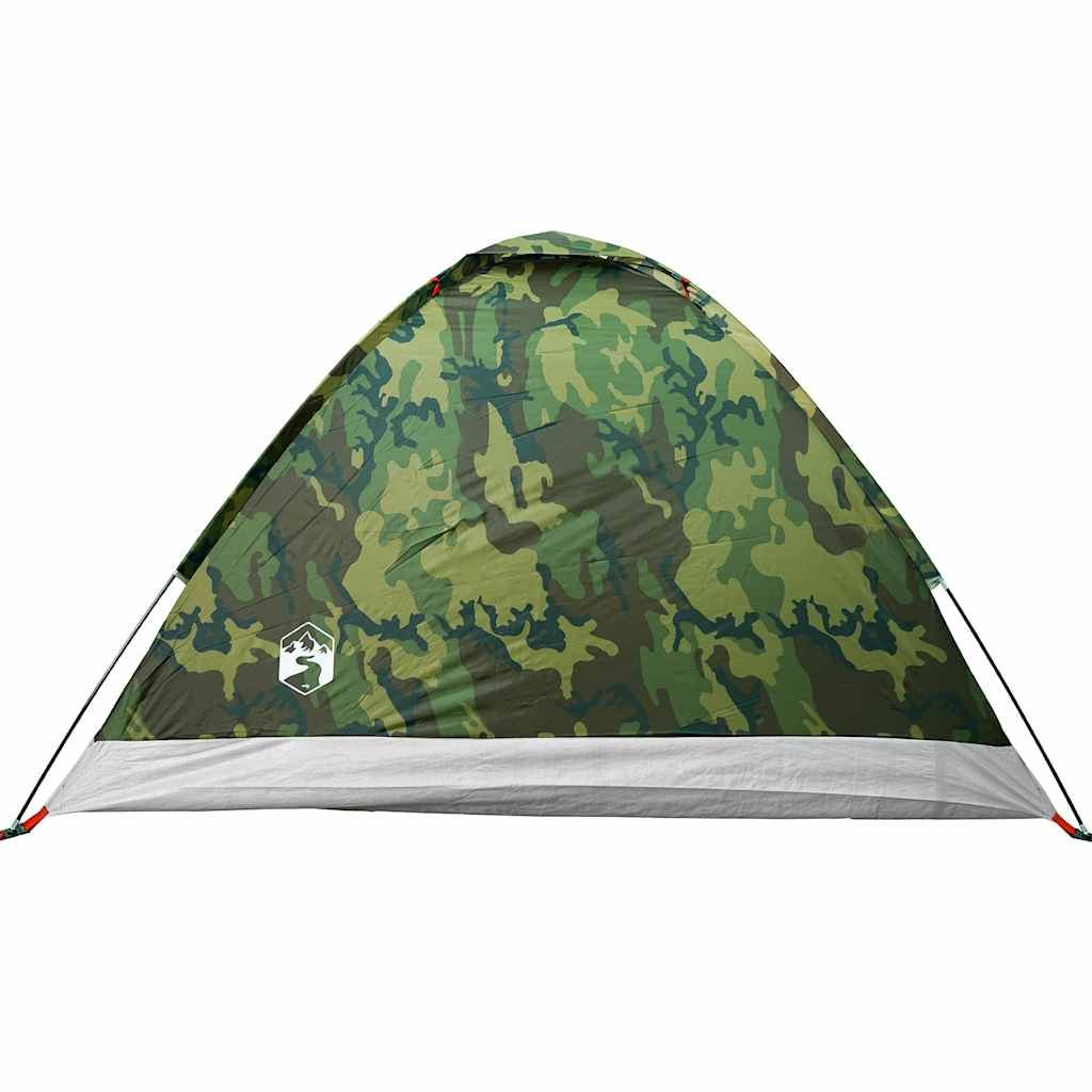 Kuppeltelt for camping 4 personer kamuflasje vanntett
