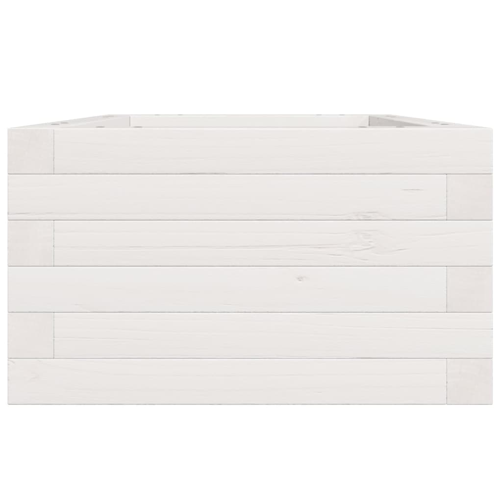 Hageplantekasse hvit 40x40x23 cm heltre furu