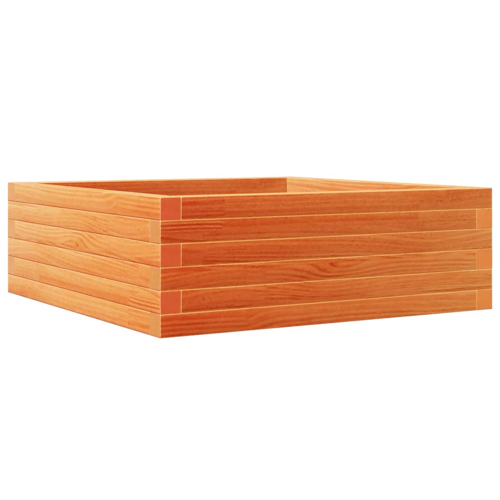 Plantekasse voksbrun 70x70x23 cm heltre furu