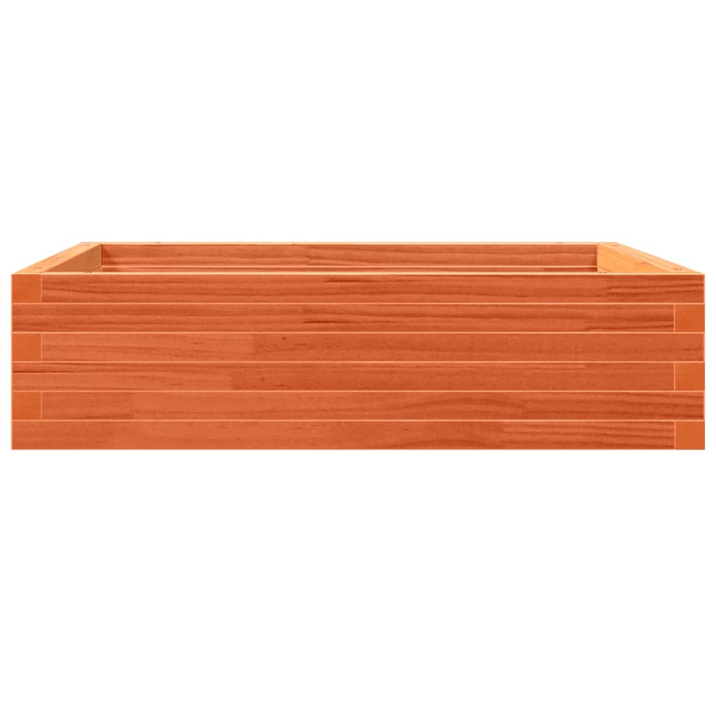 Hageplantekasse voksbrun 90x90x23 cm heltre furu