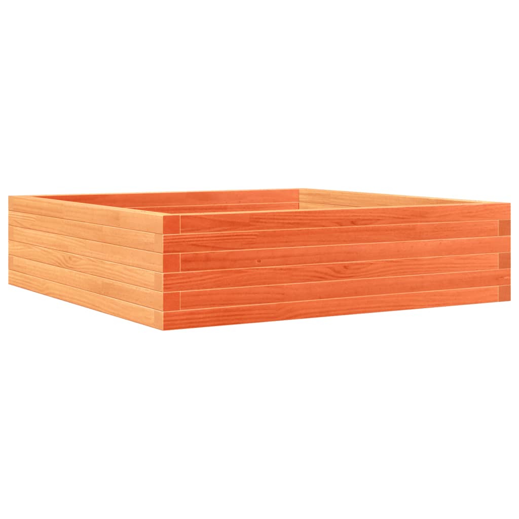 Hageplantekasse voksbrun 90x90x23 cm heltre furu