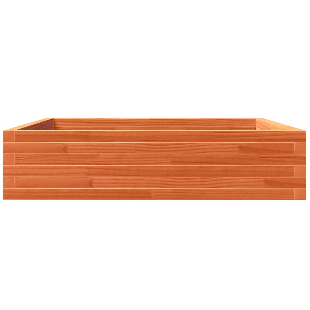 Plantekasse voksbrun 100x100x23 cm heltre furu