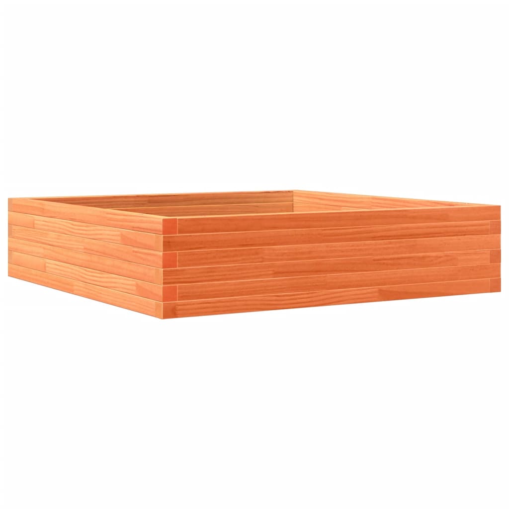 Plantekasse voksbrun 100x100x23 cm heltre furu