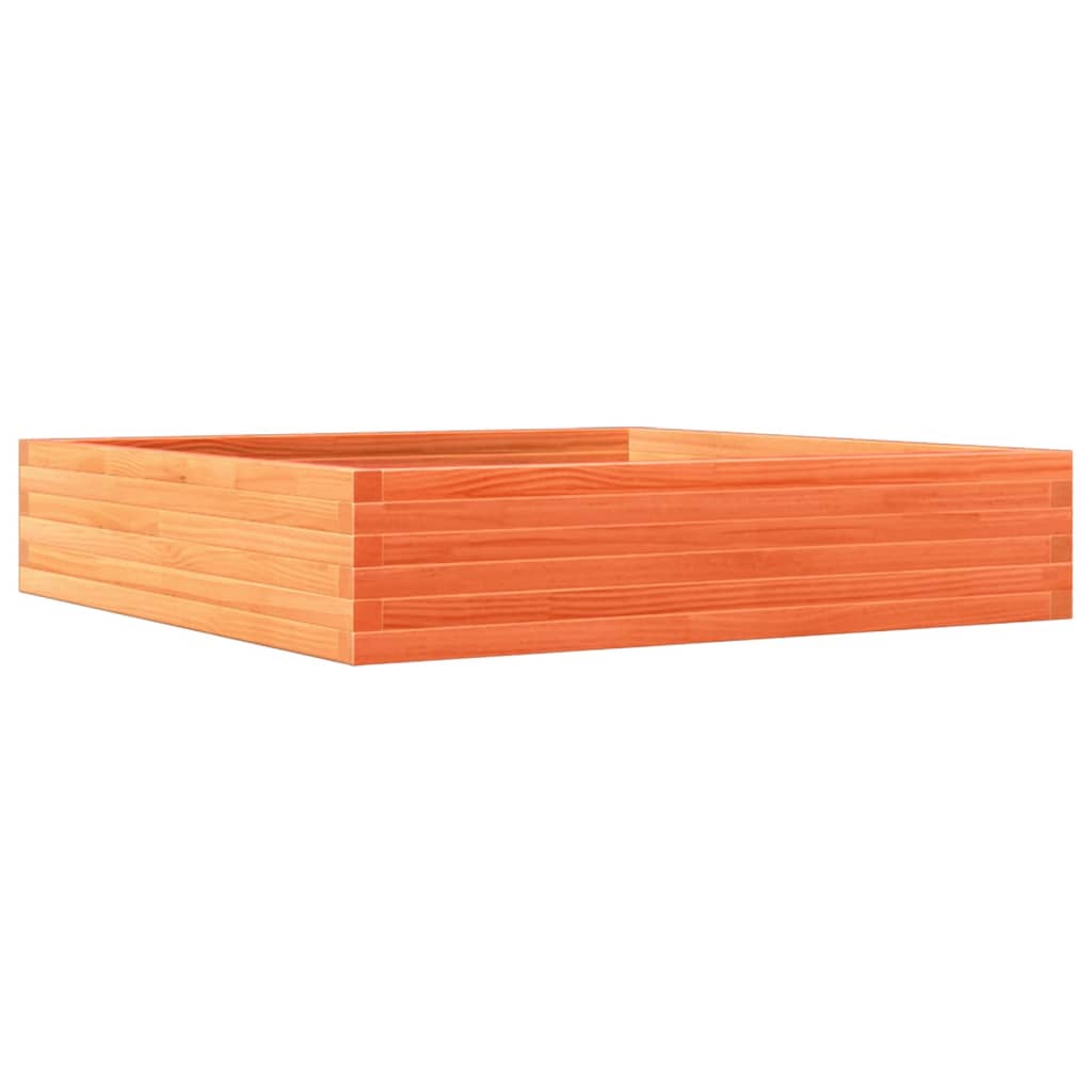Hageplantekasse voksbrun 110x110x23 cm heltre furu