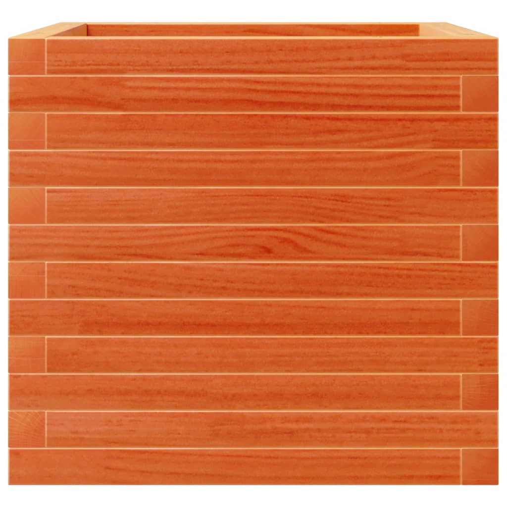 Plantekasse voksbrun 50x50x45,5 cm heltre furu