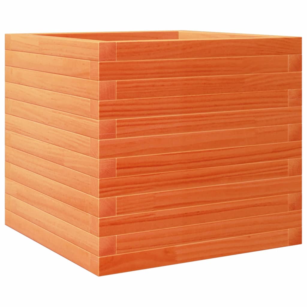 Plantekasse voksbrun 50x50x45,5 cm heltre furu