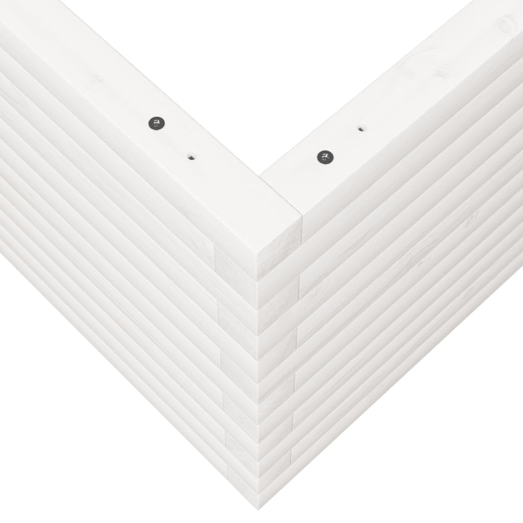 Plantekasse hvit 60x60x45,5 cm heltre furu