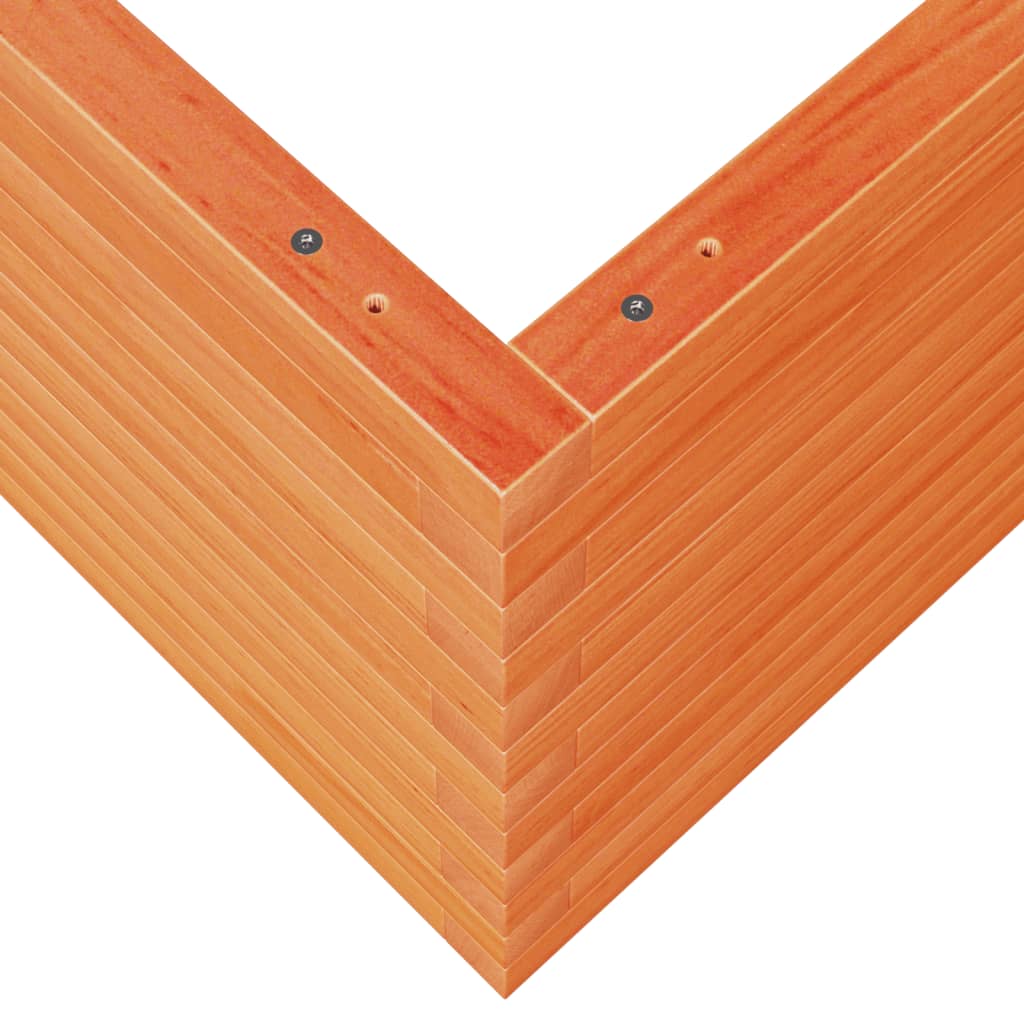 Plantekasse voksbrun 60x60x45,5 cm heltre furu