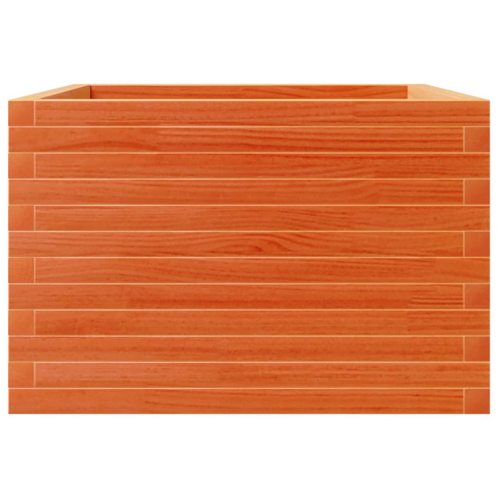 Plantekasse voksbrun 70x70x45,5 cm heltre furu