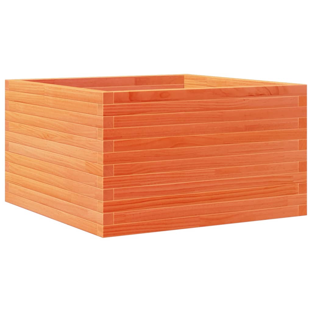 Plantekasse voksbrun 80x80x45,5 cm heltre furu