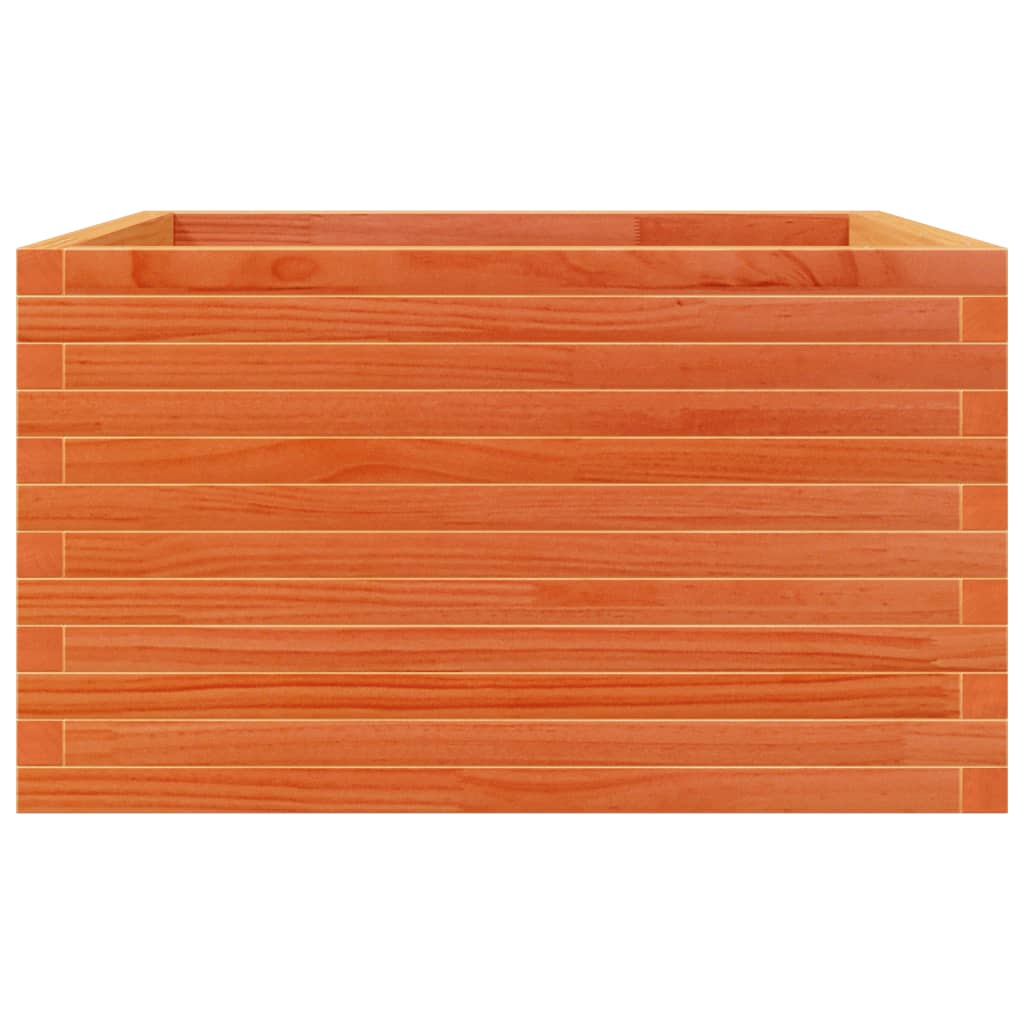 Plantekasse voksbrun 80x80x45,5 cm heltre furu