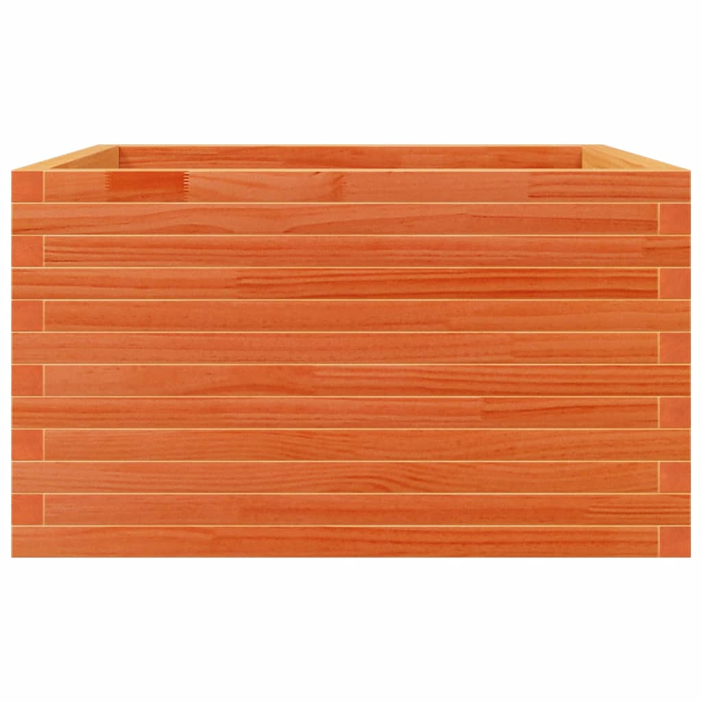 Plantekasse voksbrun 80x80x45,5 cm heltre furu