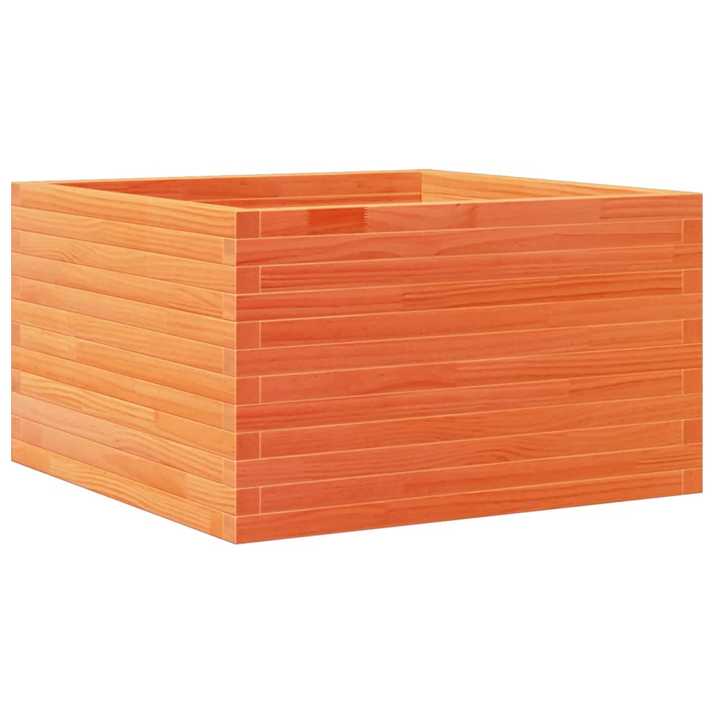 Plantekasse voksbrun 80x80x45,5 cm heltre furu