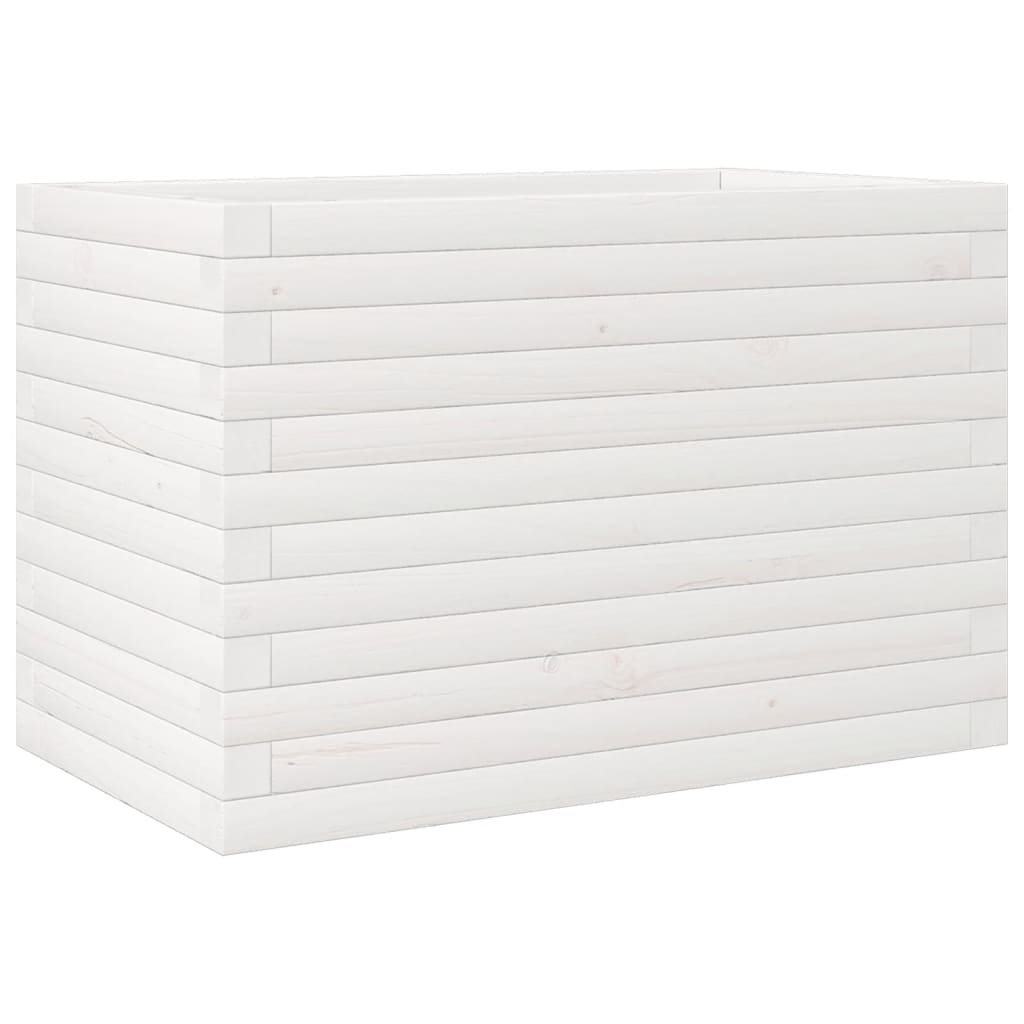 Plantekasse hvit 70x40x45,5 cm heltre furu