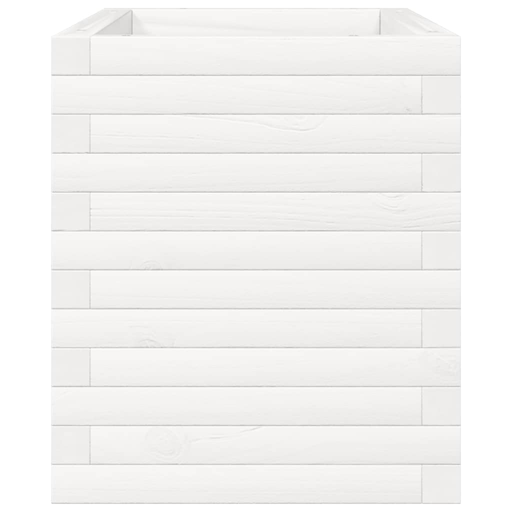 Plantekasse hvit 70x40x45,5 cm heltre furu
