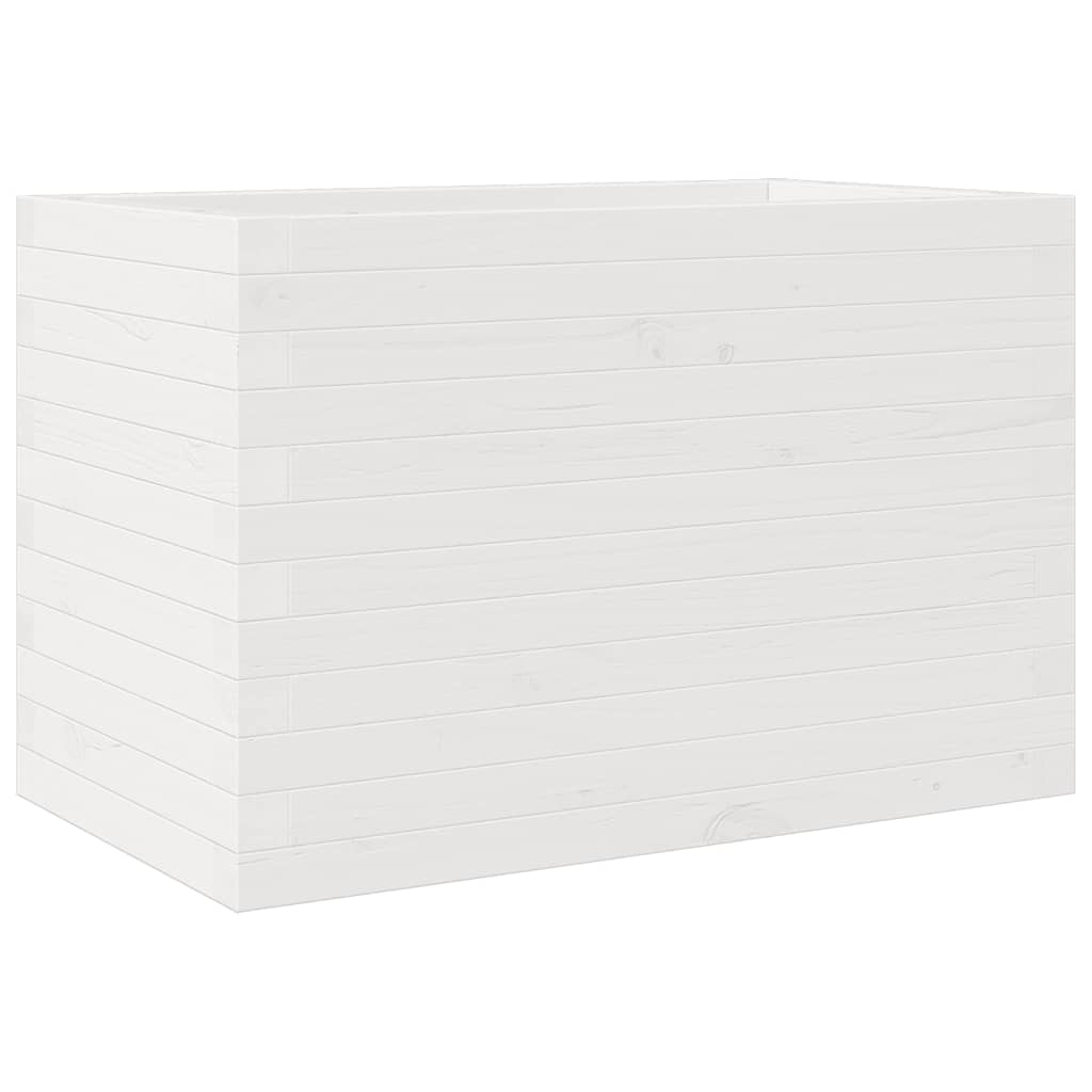 Plantekasse hvit 70x40x45,5 cm heltre furu