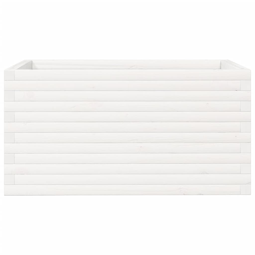 Plantekasse hvit 90x60x45,5 cm heltre furu