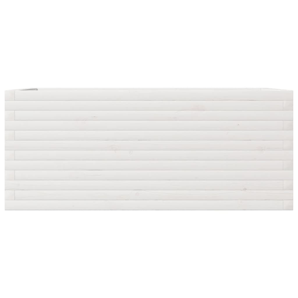 Plantekasse hvit 110x60x45,5 cm heltre furu