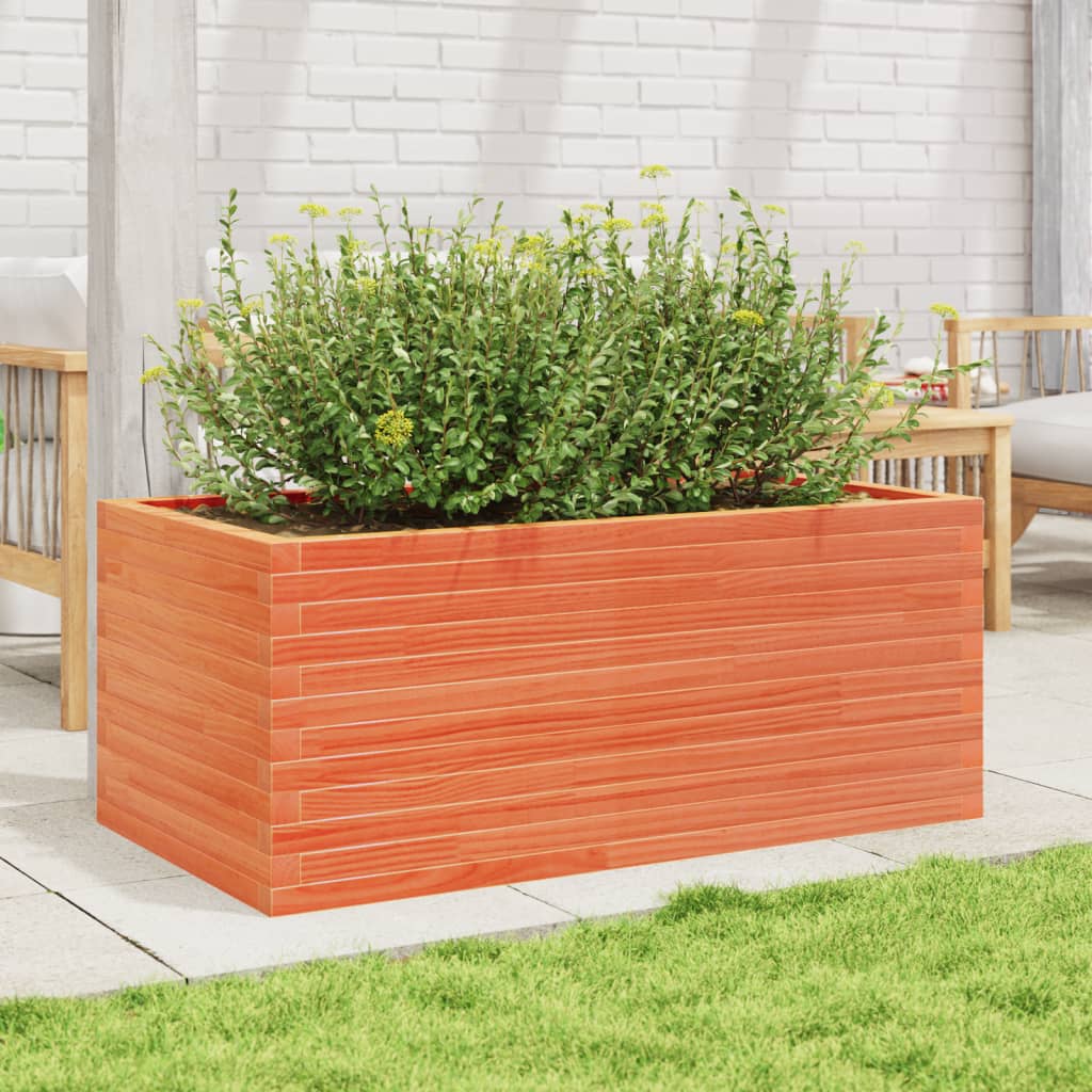 Plantekasse voksbrun 110x60x45,5 cm heltre furu