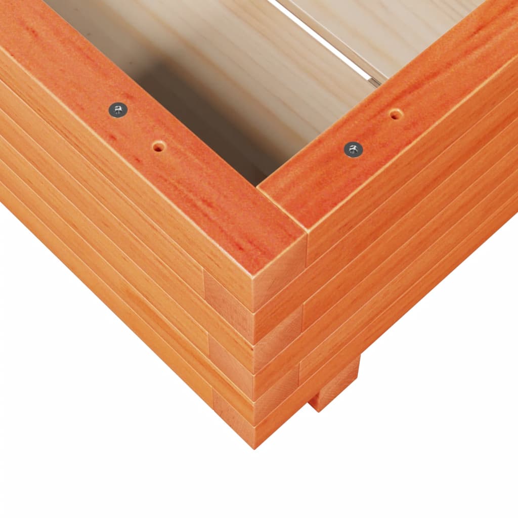 Plantekasse voksbrun 50x50x26,5 cm heltre furu