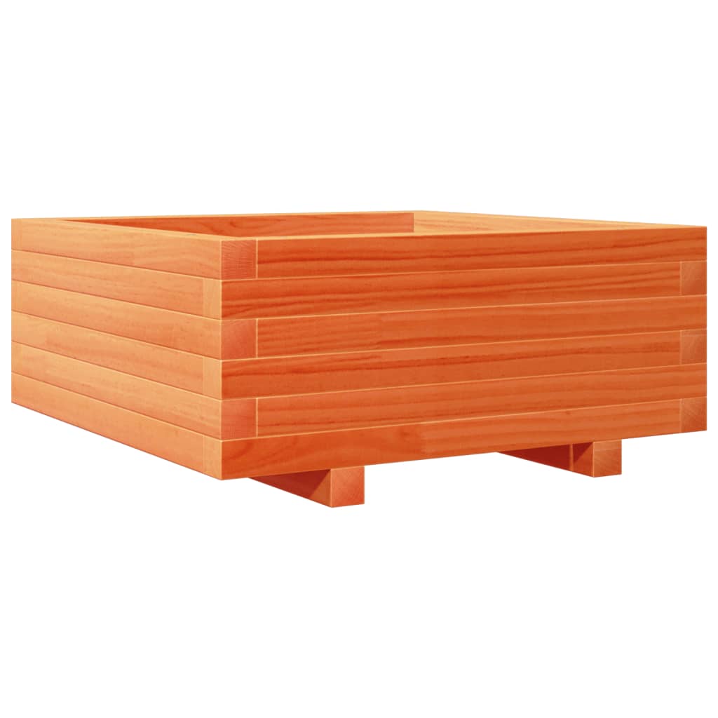 Plantekasse voksbrun 60x60x26,5 cm heltre furu