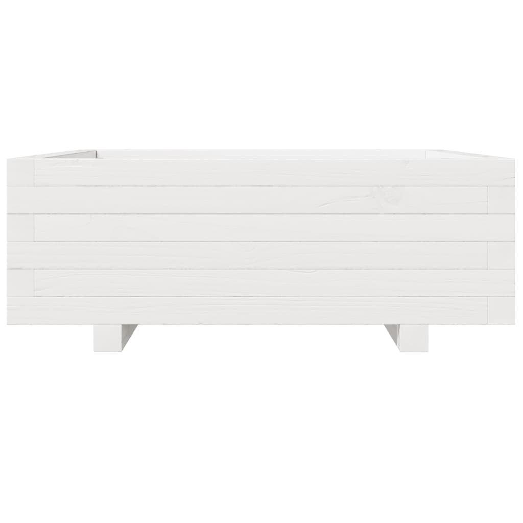 Plantekasse hvit 70x70x26,5 cm heltre furu
