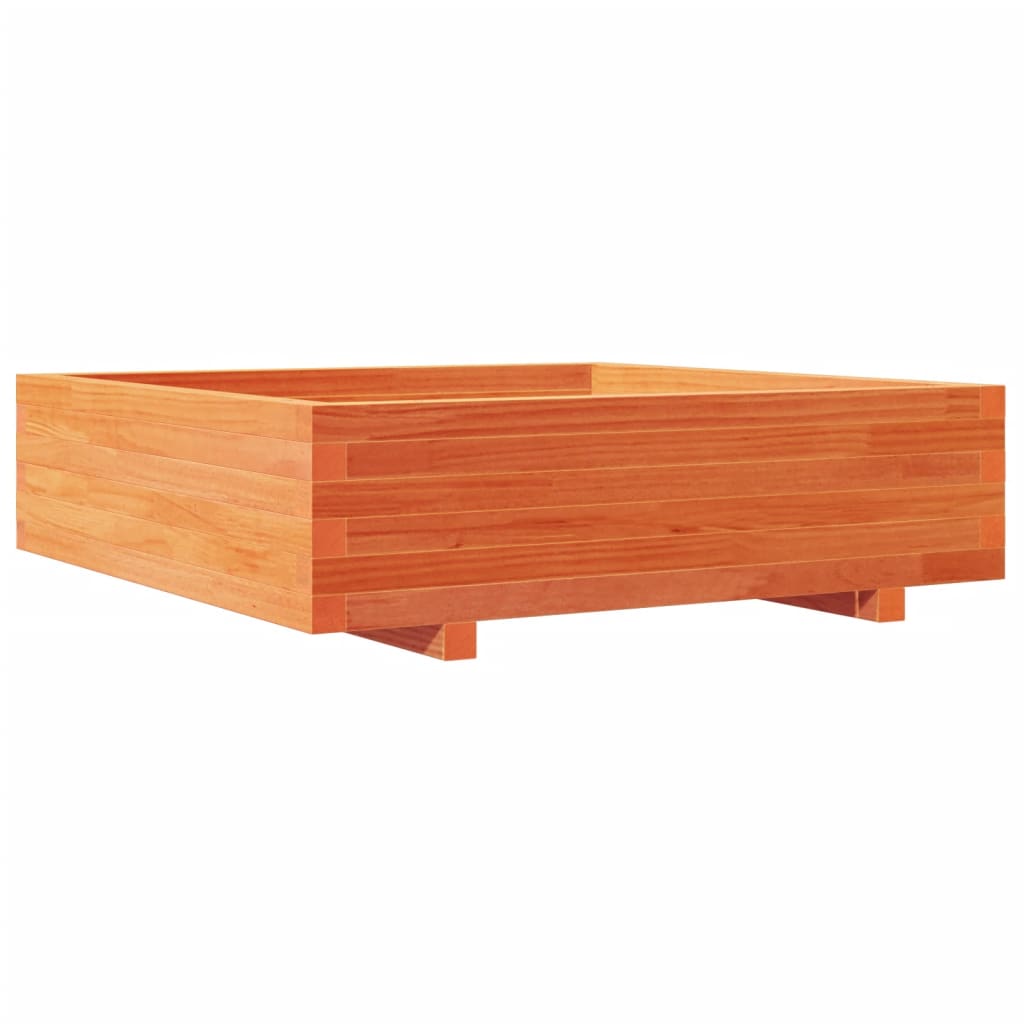 Plantekasse voksbrun 90x90x26,5 cm heltre furu