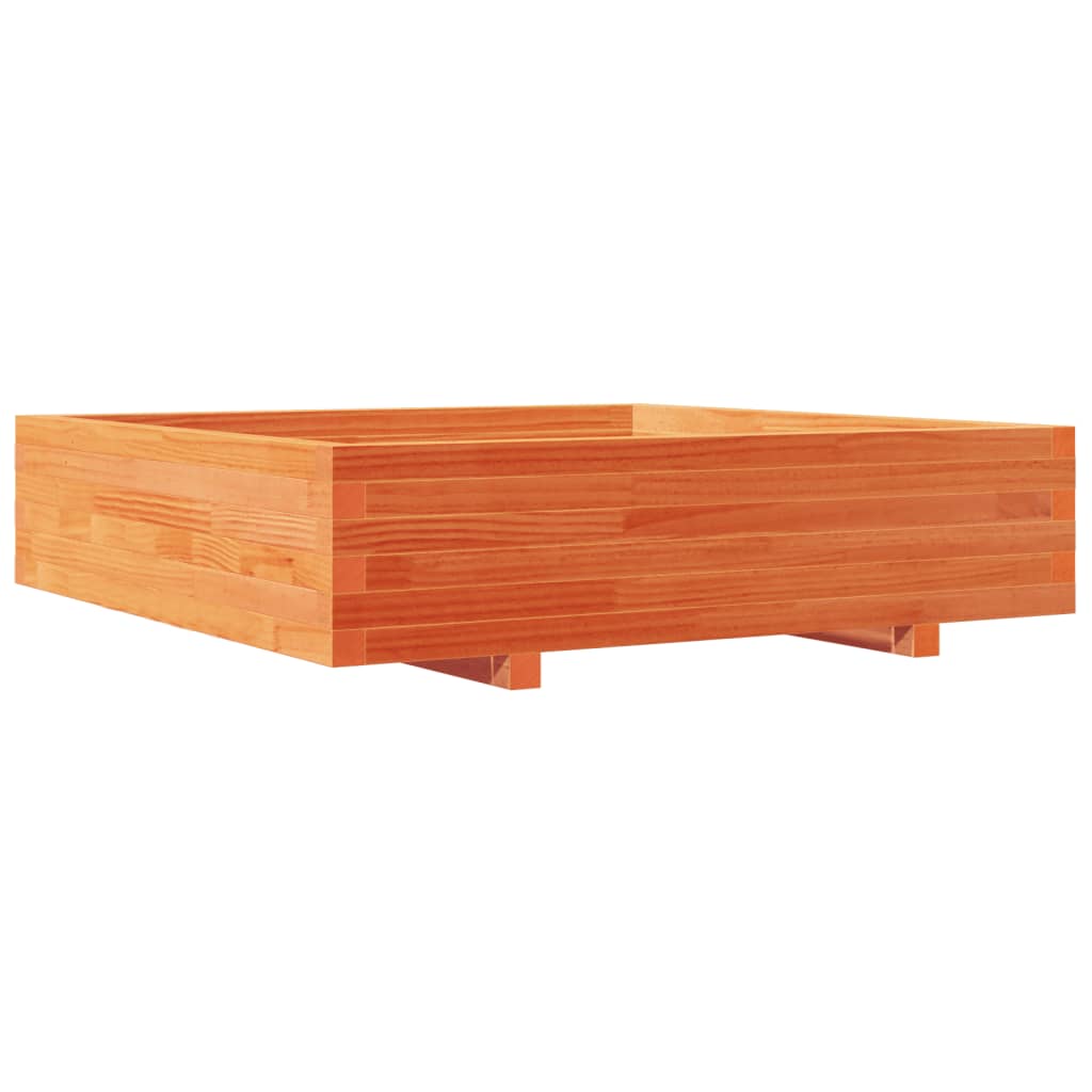 Plantekasse voksbrun 100x100x26,5 cm heltre furu