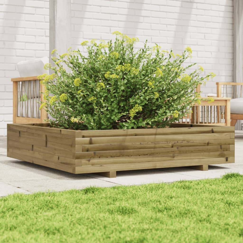 Plantekasse 110x110x26,5 cm impregnert furu