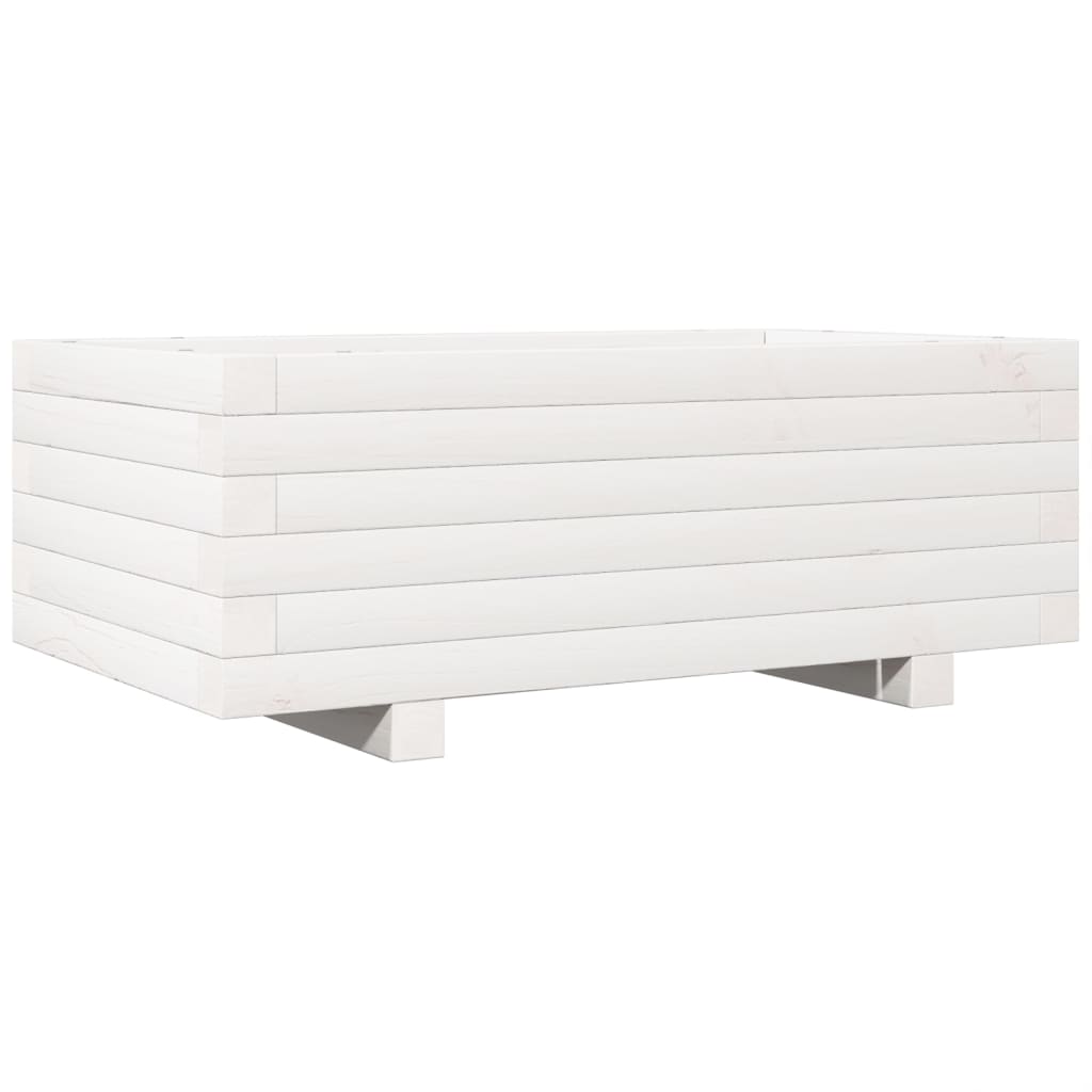 Plantekasse hvit 70x40x26,5 cm heltre furu