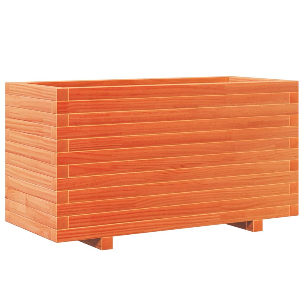 Plantekasse voksbrun 90x40x49,5 cm heltre furu
