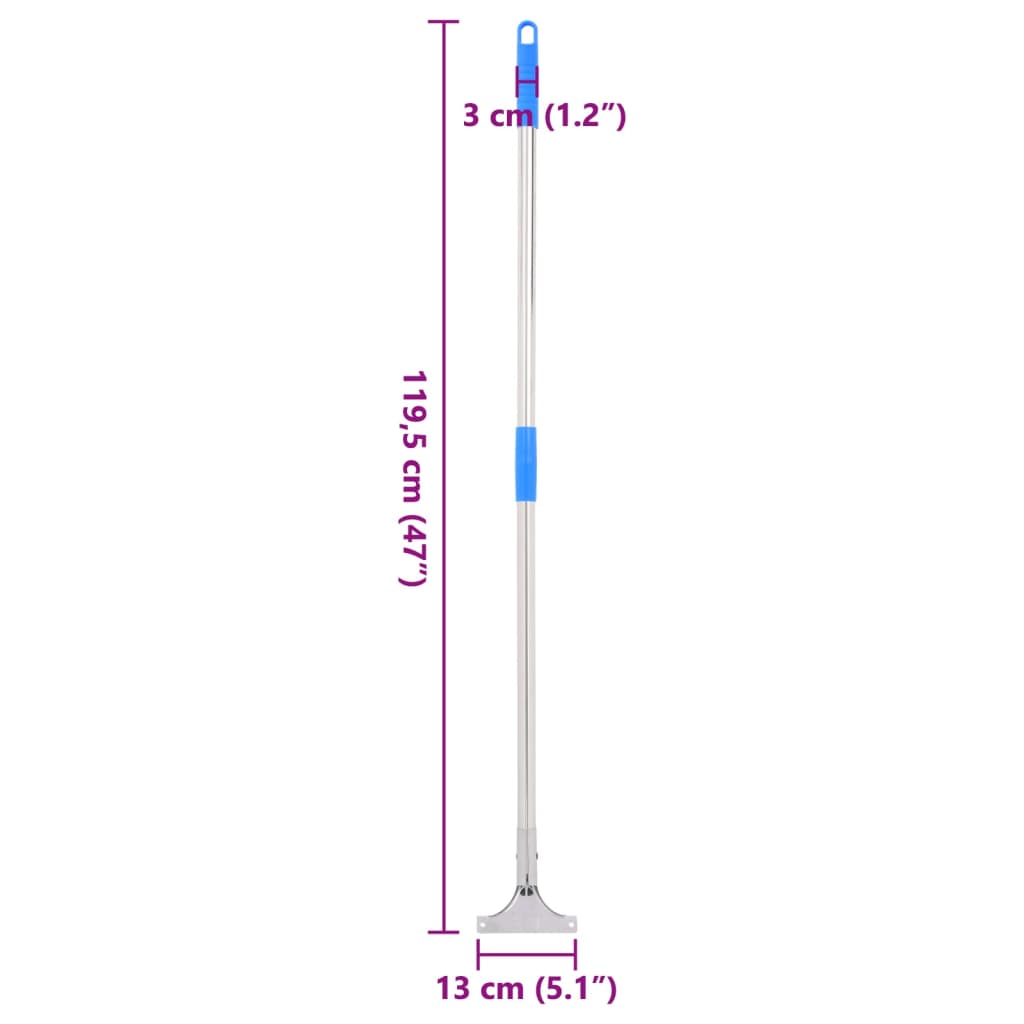 Gulvnalhåndtak 5 stk 119,5 cm stål og plast