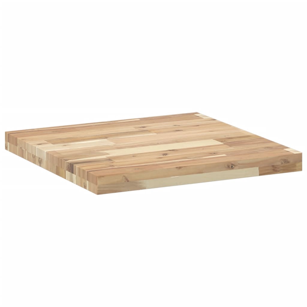 Bordplate firkantet 50x50x4 cm heltre akasie