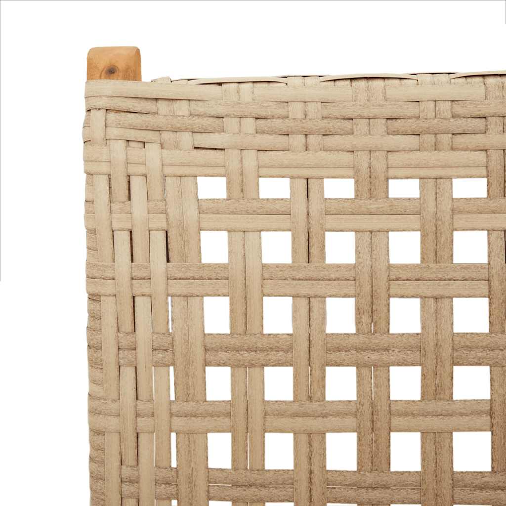 Hagespisegruppe 7 deler beige polyrotting og heltre