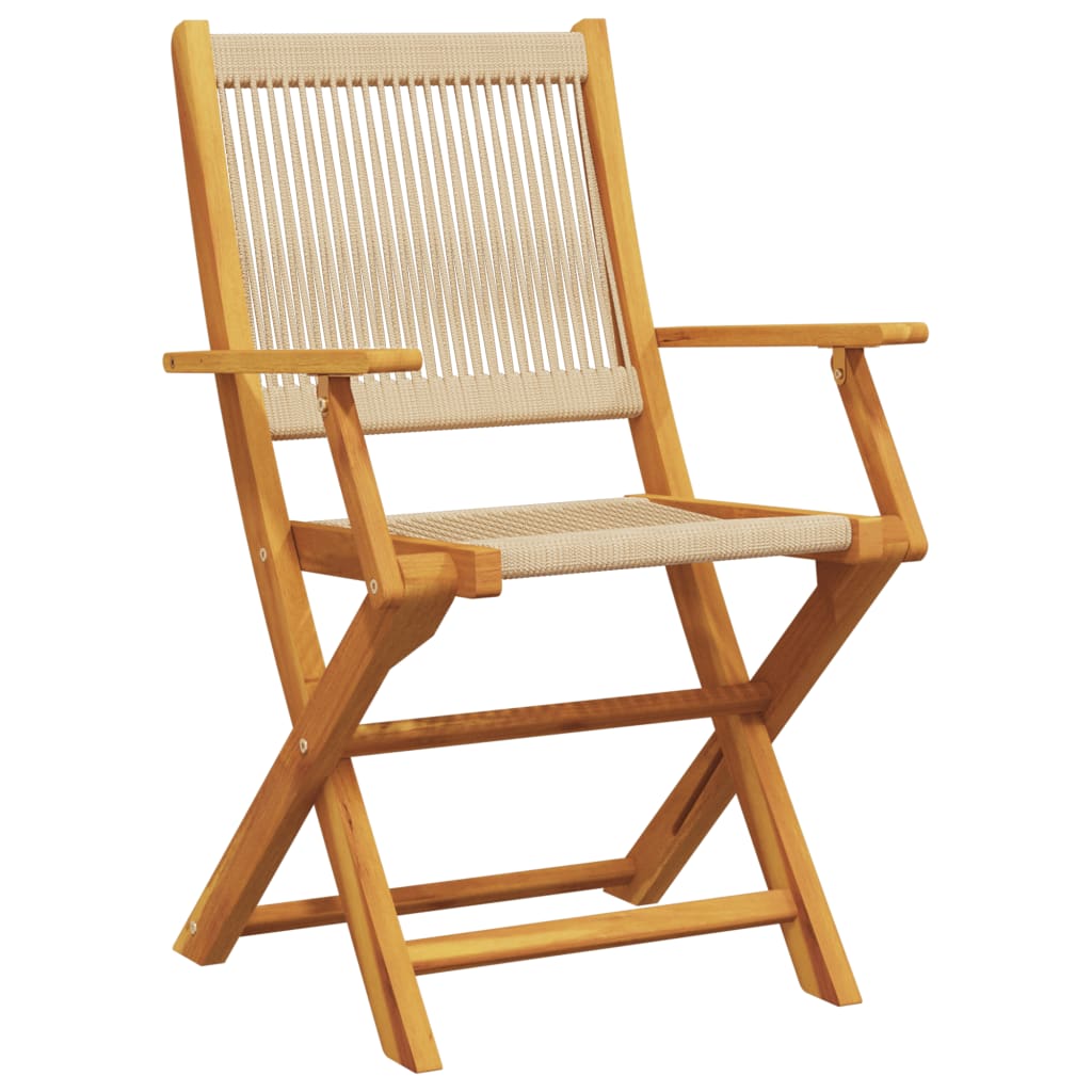 Hagespisegruppe 5 deler beige polypropylen og heltre