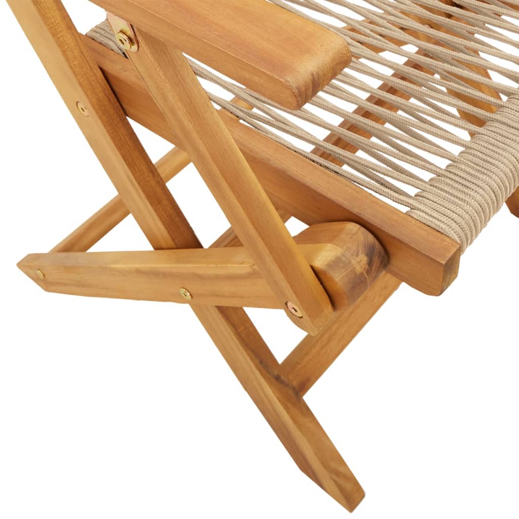 Hagespisegruppe 5 deler beige polypropylen og heltre