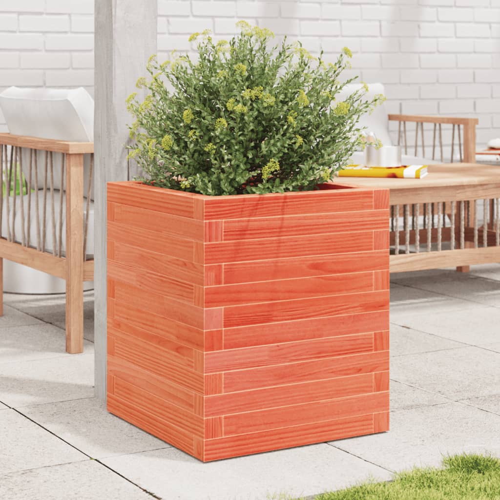 Plantekasse voksbrun 40x40x46 cm heltre furu