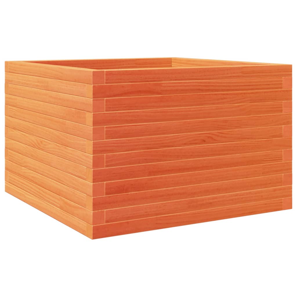 Plantekasse voksbrun 70x70x46 cm heltre furu