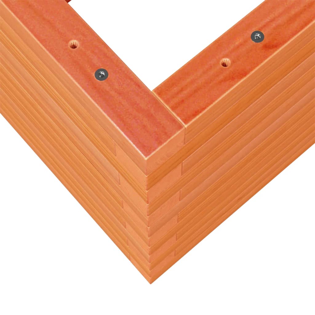 Plantekasse voksbrun 70x70x46 cm heltre furu