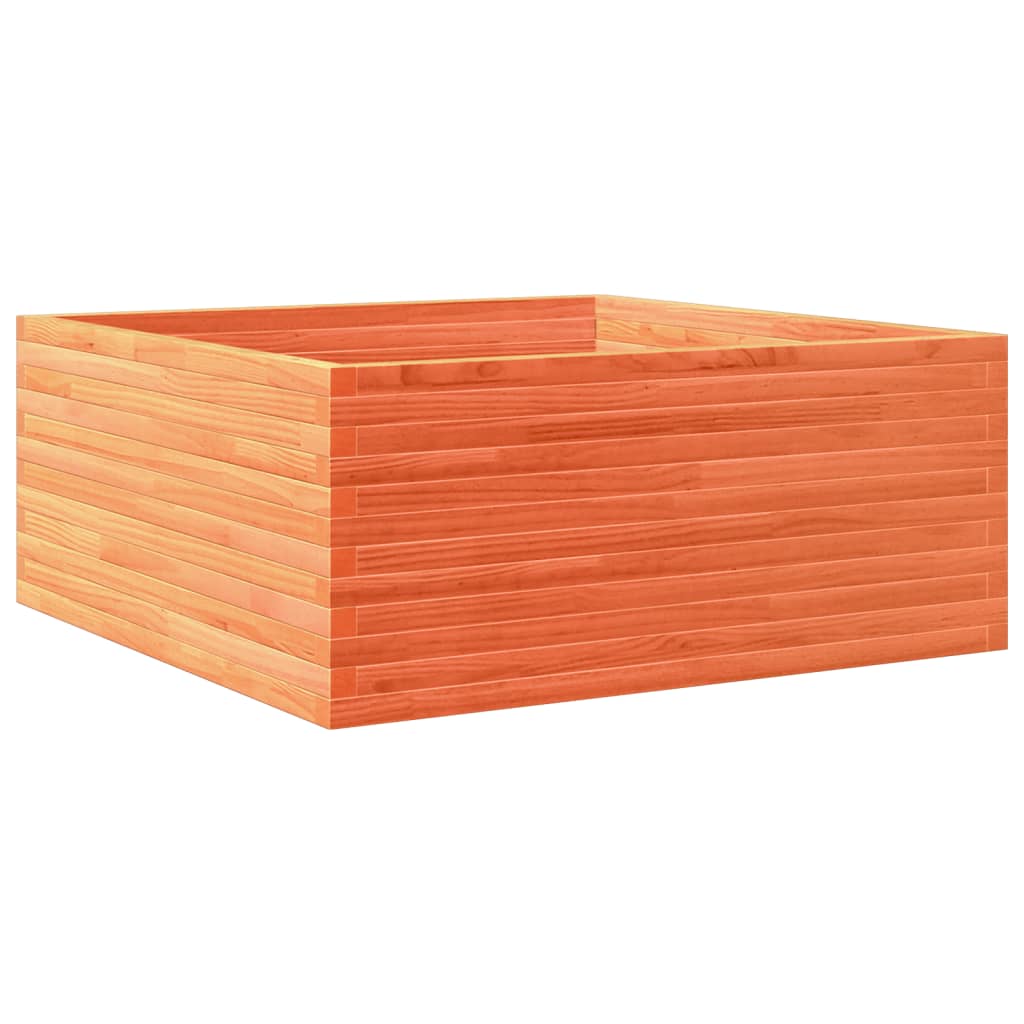 Plantekasse voksbrun 110x110x46 cm heltre furu