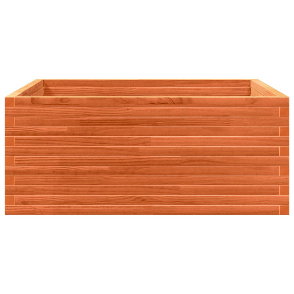 Plantekasse voksbrun 110x110x46 cm heltre furu