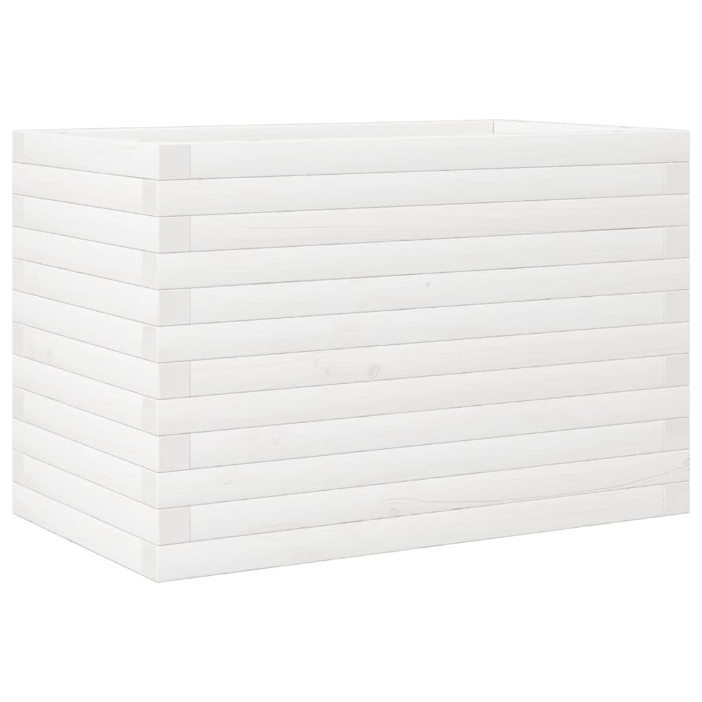 Plantekasse hvit 70x40x46 cm heltre furu