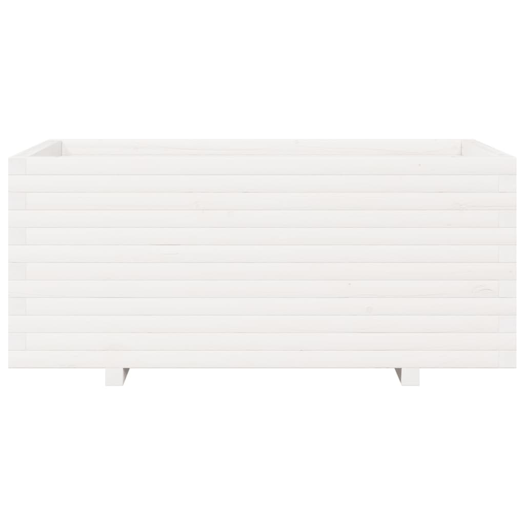 Plantekasse hvit 110x60x49,5 cm heltre furu