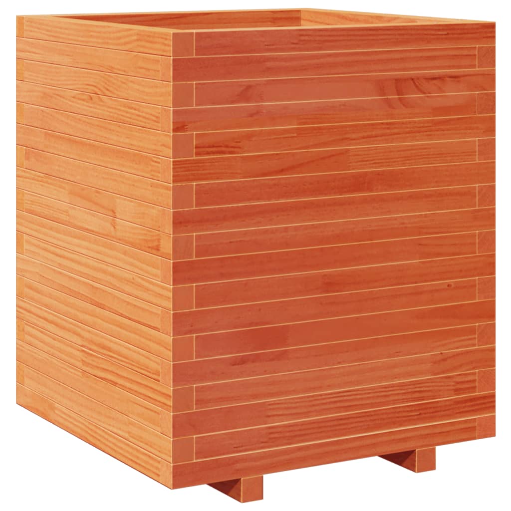 Plantekasse voksbrun 60x60x72,5 cm heltre furu