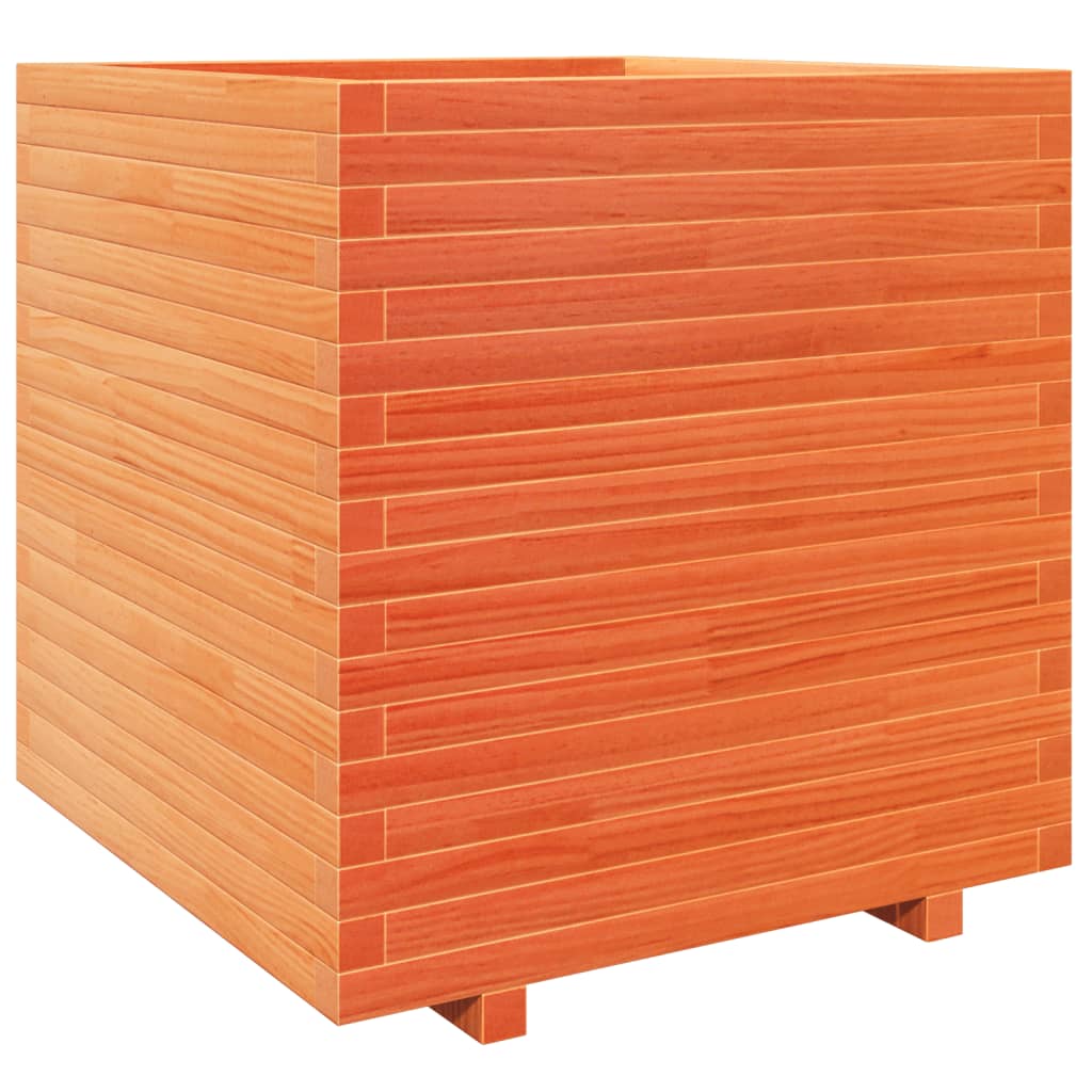 Plantekasse voksbrun 70x70x72,5 cm heltre furu