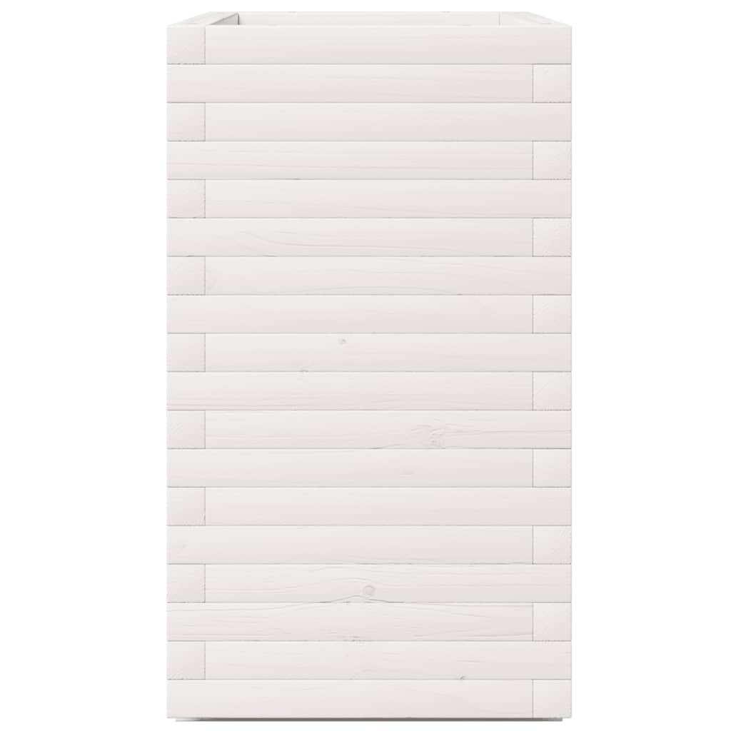 Plantekasse hvit 70x40x72,5 cm heltre furu