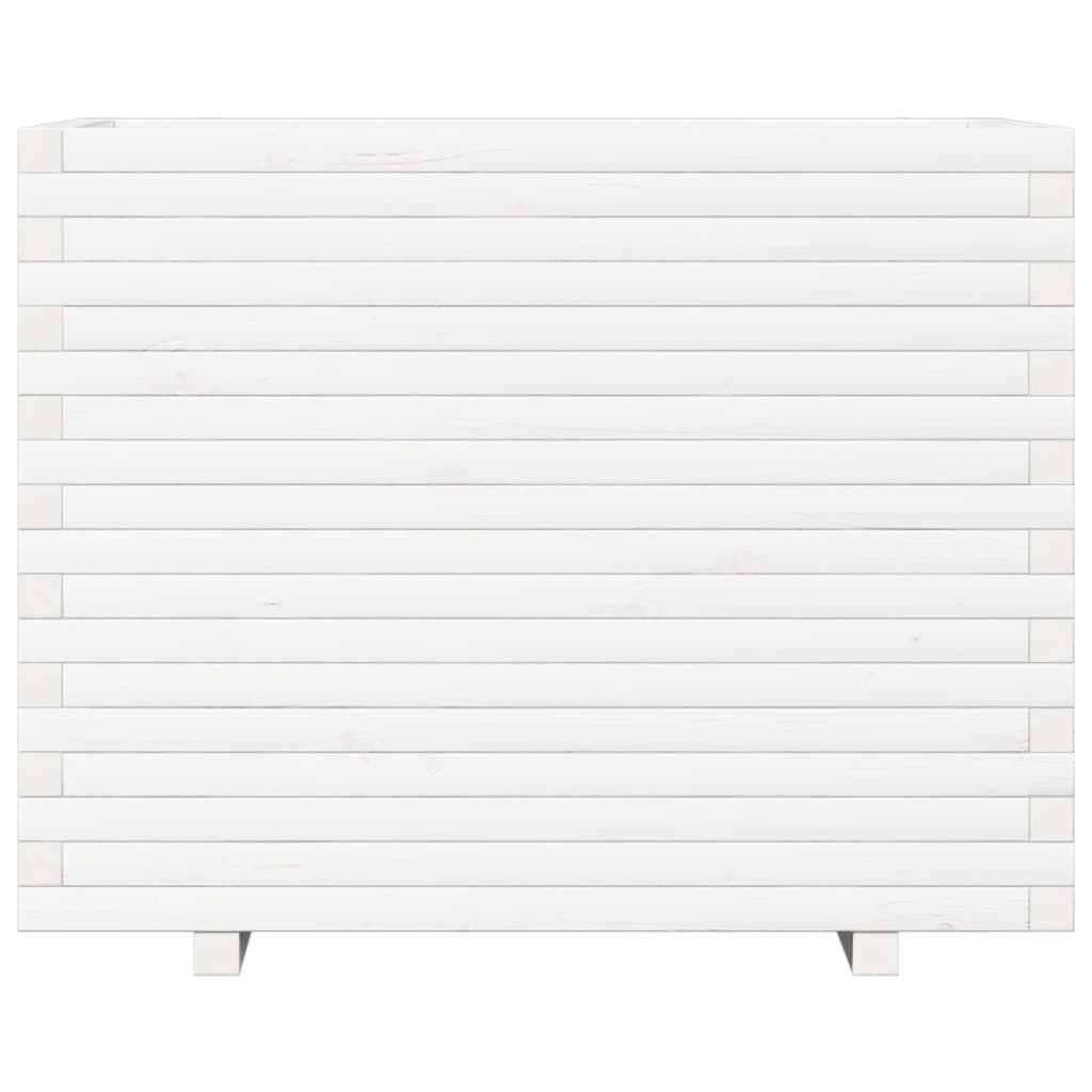 Plantekasse hvit 90x60x72,5 cm heltre furu