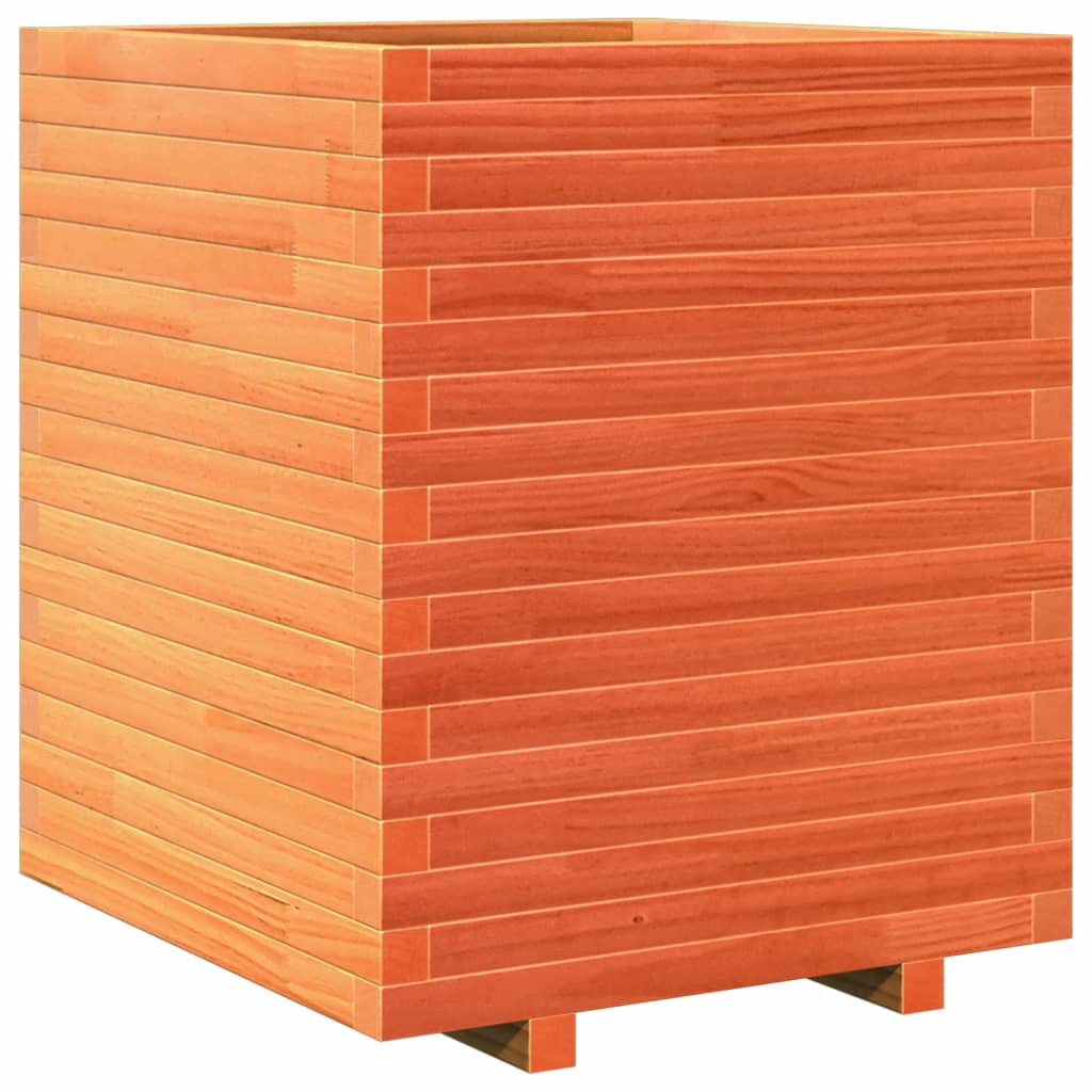 Plantekasse voksbrun 60x60x72 cm heltre furu